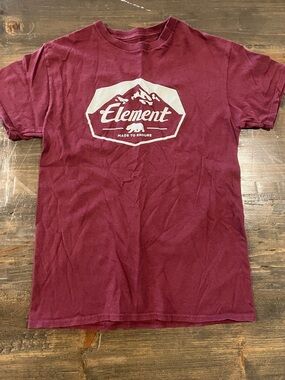 Element Maroon Short-Sleeve Logo Tee
